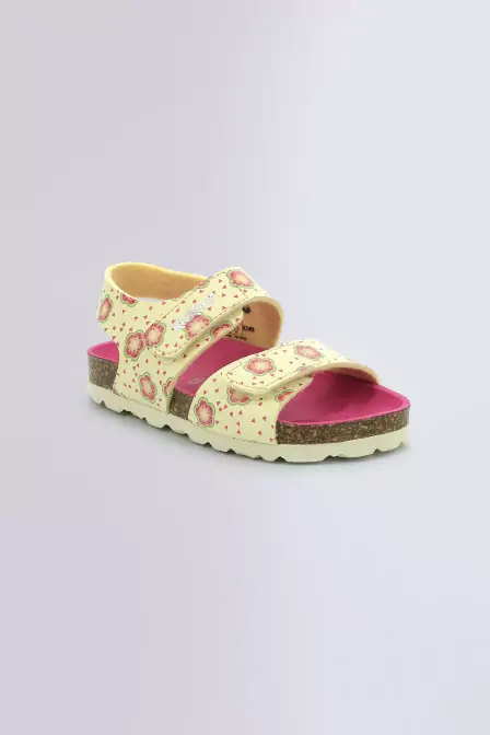 Summerkro - Sandales jaune flower pour fille de la marque Kickers  - Kids & Co © Officiel