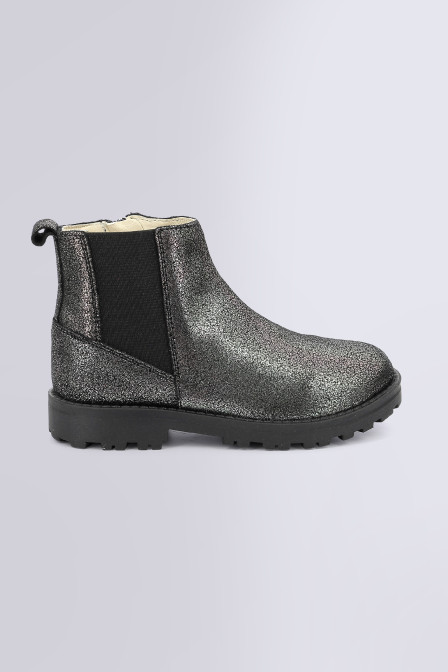 Groofit - Boots gris foncé métallisé pour fille de la marque Kickers  - Kids & Co © Officiel
