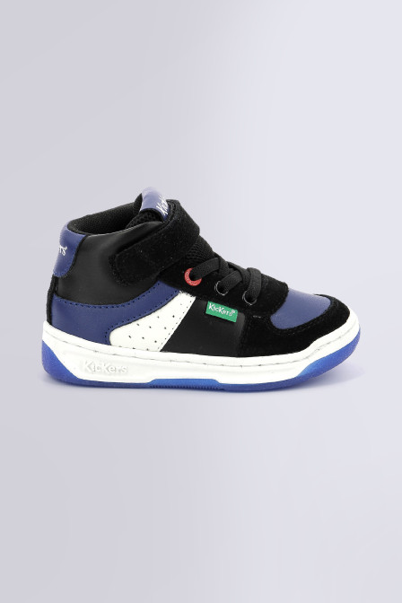 Kickalien - Sneakers hautes noir, bleu et blanc pour garçon de la marque Kickers  - Kids & Co © Officiel