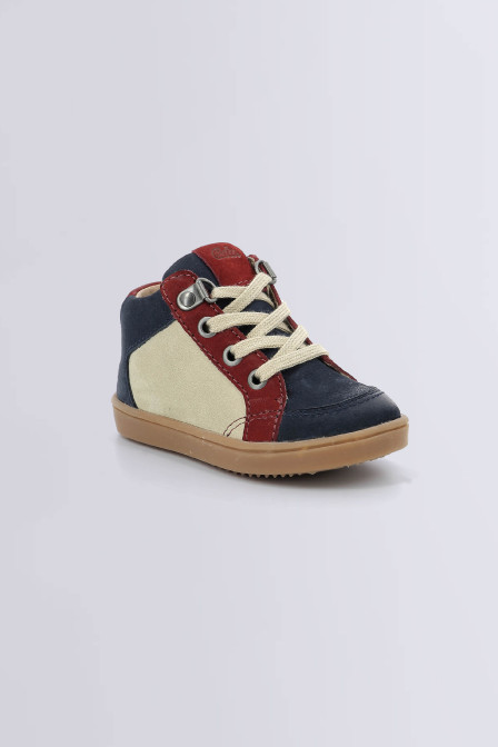 Woucity - Sneakers hautes marine, beige et bleu pour garçon de la marque Aster  - Kids & Co © Officiel Woucity - Sneakers hautes marine, beige et bleu pour garçon de la marque Aster  - Kids & Co © Officiel