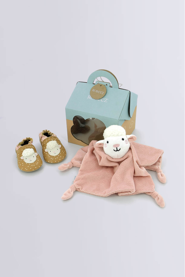 COFFRET NAISSANCE CHAUSSON ET DOUDOU FILLE