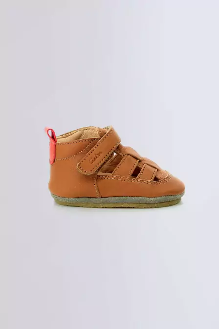 Salomés cuir bébé premiers pas - camel, Chaussures