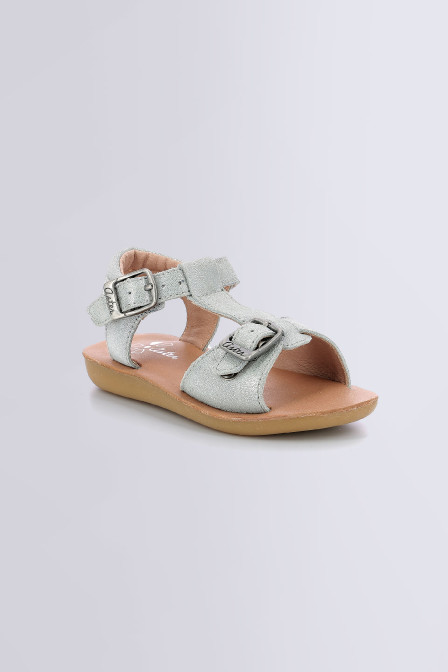 Taora - Sandales argent glitter pour fille de la marque Aster  - Kids & Co © Officiel