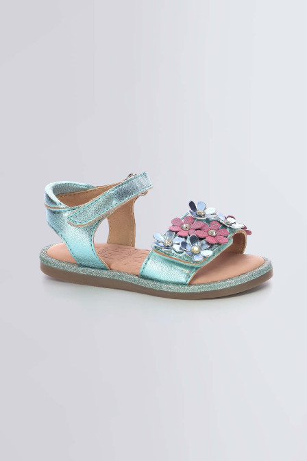 Parlotte - Sandales bleu clair métallisé pour fille de la marque Mod 8  - Kids & Co © Officiel Parlotte - Sandales bleu clair métallisé pour fille de la marque Mod 8  - Kids & Co © Officiel