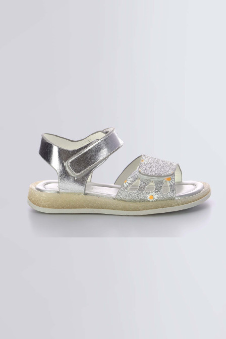 Liboo - Sandales argent glitter à fleurs pour fille de la marque Mod 8  - Kids & Co © Officiel