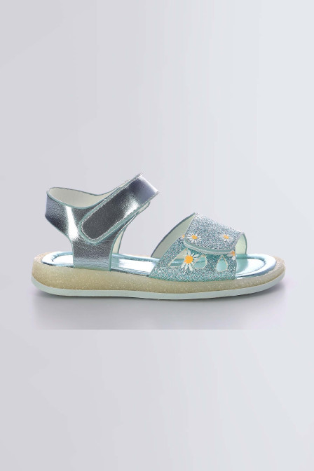Liboo - Sandales bleu clair glitter à fleurs pour fille de la marque Mod 8  - Kids & Co © Officiel