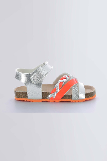 Koenia - Sandales argent et orange pour fille de la marque Mod 8  - Kids & Co © Officiel