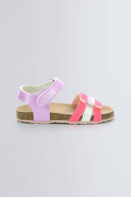 Korpeps - Sandales violet lilas, rose et blanc pour fille de la marque Mod 8  - Kids & Co © Officiel