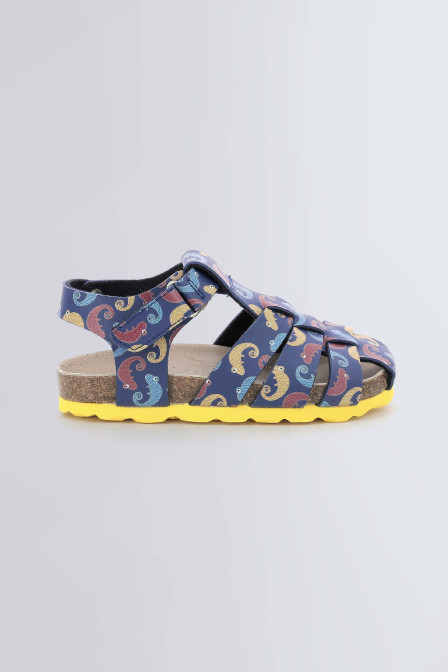 Kourios - Sandales marine et jaune pour garçon de la marque Mod 8  - Kids & Co © Officiel