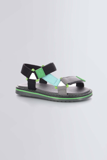 Flumek - Sandales gris foncé et vert pour garçon de la marque Mod 8  - Kids & Co © Officiel Flumek - Sandales gris foncé et vert pour garçon de la marque Mod 8  - Kids & Co © Officiel