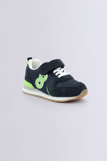 Snooklace - Sneakers marine et vert pour fille et garçon de la marque Mod 8  - Kids & Co © Officiel Snooklace - Sneakers marine et vert pour fille et garçon de la marque Mod 8  - Kids & Co © Officiel