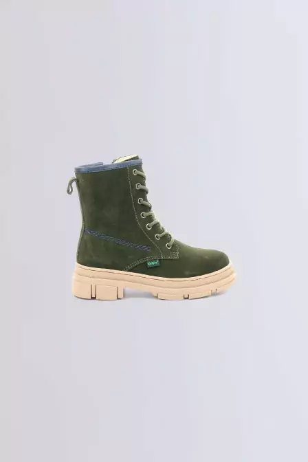 Kick Goji - Bottillons kaki et marine pour fille de la marque Kickers  - Kids & Co © Officiel