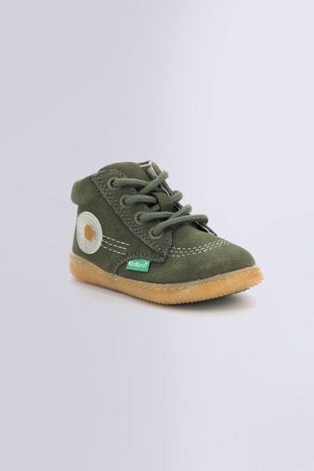 Kickbubbly - Bottillons kaki pour fille et garçon de la marque Kickers  - Kids & Co © Officiel