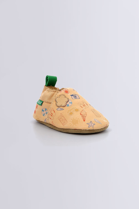 Kickbaby - Chaussons beige pour fille de la marque Kickers  - Kids & Co © Officiel