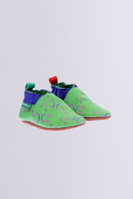 Kickbaby Music - Chaussons vert pour garçon de la marque Kickers  - Kids & Co © Officiel