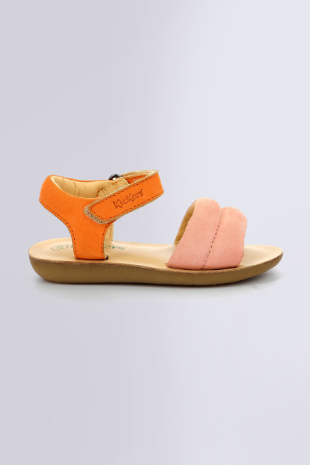 Kickpuff Up - Sandales rose et orange pour fille de la marque Kickers  - Kids & Co © Officiel