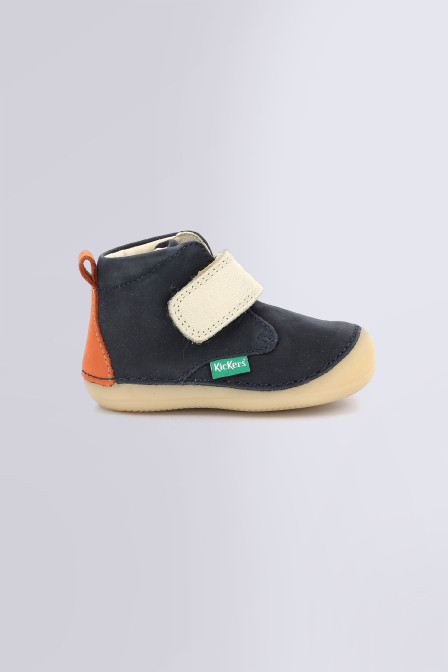 Sabio - Bottillons marine, beige et orange pour garçon de la marque Kickers  - Kids & Co © Officiel