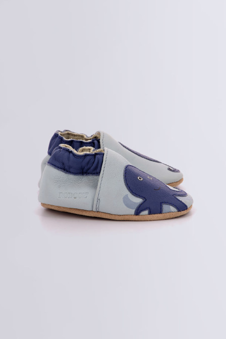 Weird Octopus - Chaussons bleu pour garçon de la marque Robeez  - Kids & Co © Officiel
