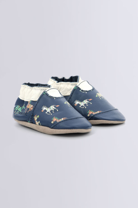 Crazy Zebra - Chaussons bleu pour garçon de la marque Robeez  - Kids & Co © Officiel Crazy Zebra - Chaussons bleu pour garçon de la marque Robeez  - Kids & Co © Officiel