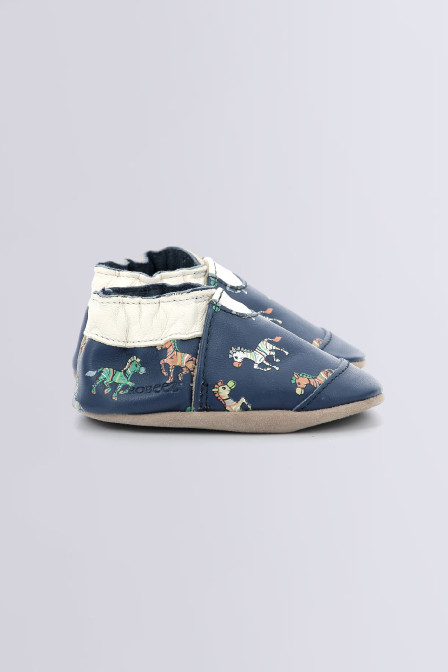Crazy Zebra - Chaussons bleu pour garçon de la marque Robeez  - Kids & Co © Officiel