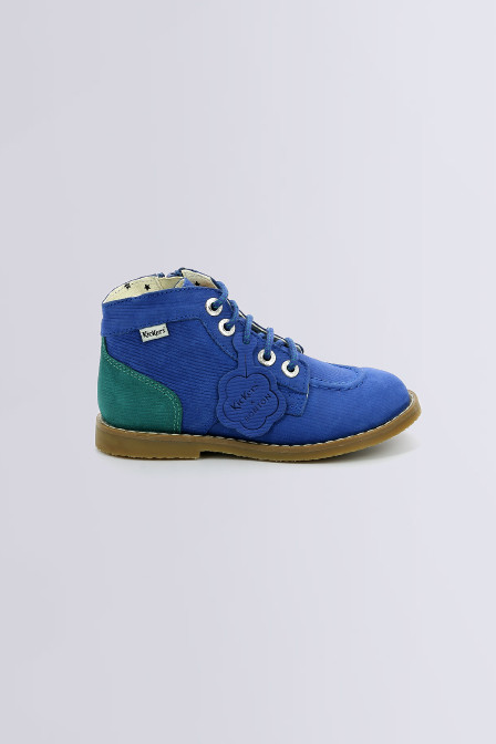 Kouklegend Bont - Bottillons bleu et vert pour garçon de la marque Kickers  - Kids & Co © Officiel