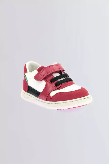 Kickbuvar - Sneakers rouge, blanc et noir pour garçon de la marque Kickers  - Kids & Co © Officiel