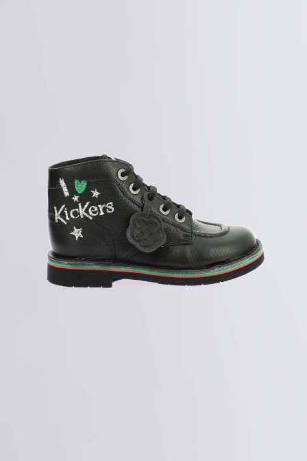 Kick Col - Bottillons noirs pour fille de la marque Kickers  - Kids & Co © Officiel