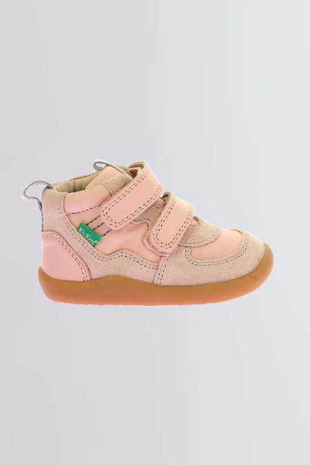 Kickfresho - Sneakers hautes rose clair pour garçon de la marque Kickers  - Kids & Co © Officiel