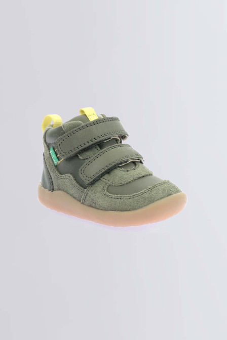 Kickfresho - Sneakers hautes kaki pour garçon de la marque Kickers  - Kids & Co © Officiel Kickfresho - Sneakers hautes kaki pour garçon de la marque Kickers  - Kids & Co © Officiel