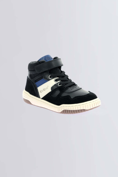 Kick92 - Sneakers hautes noir et bleu pour garçon de la marque Kickers  - Kids & Co © Officiel Kick92 - Sneakers hautes noir et bleu pour garçon de la marque Kickers  - Kids & Co © Officiel