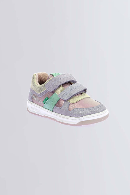 Kalido - Sneakers violet et rose pour fille de la marque Kickers  - Kids & Co © Officiel