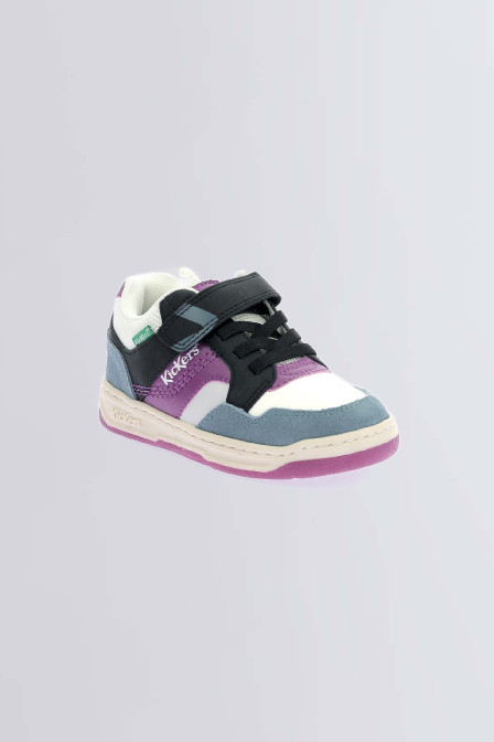Kickarting - Sneakers noir, violet et bleu pour fille et garçon de la marque Kickers  - Kids & Co © Officiel