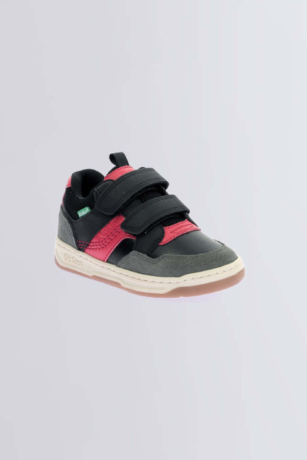 Kickbiking - Sneakers rouge, noir et gris pour garçon de la marque Kickers  - Kids & Co © Officiel