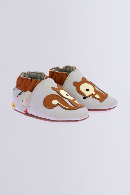 Squicky - Chaussons gris pour garçon de la marque Robeez  - Kids & Co © Officiel Squicky - Chaussons gris pour garçon de la marque Robeez  - Kids & Co © Officiel