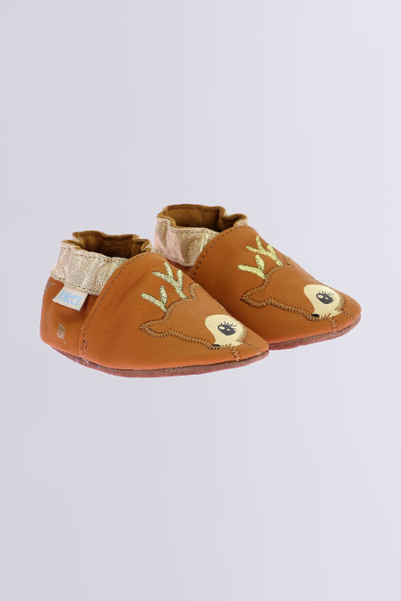 Faonfaon - Chaussons camel pour fille de la marque Robeez - Kids & Co © Officiel Faonfaon - Chaussons camel pour fille de la marque Robeez - Kids & Co © Officiel