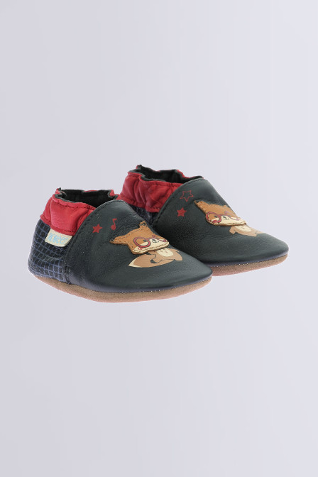 Foxy Dance - Chaussons marine pour garçon de la marque Robeez  - Kids & Co © Officiel Foxy Dance - Chaussons marine pour garçon de la marque Robeez  - Kids & Co © Officiel