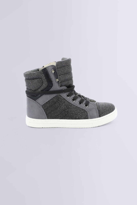 Baskets montantes pour fille Gwendy noir - chaussures pour enfant de la marque Mod 8 - Kids and Co