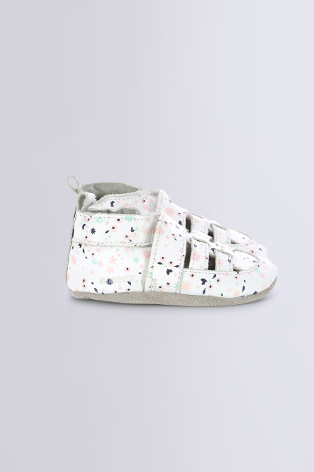 Sandiz - Salomés blanc à fleurs pour fille de la marque Robeez  - Kids & Co © Officiel