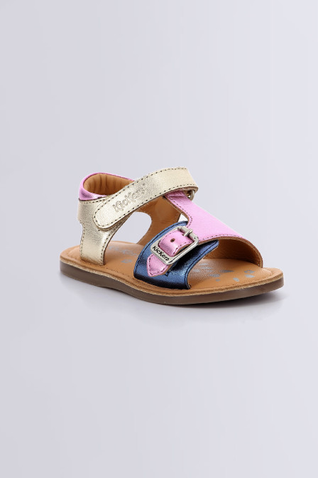 Diazz - Sandales beige et marine pour fille de la marque Kickers  - Kids & Co © Officiel Diazz - Sandales beige et marine pour fille de la marque Kickers  - Kids & Co © Officiel