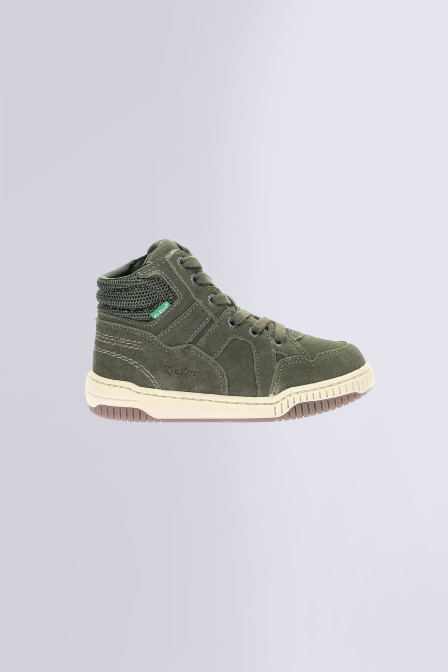 Kick90 - Sneakers hautes kaki pour garçon de la marque Kickers  - Kids & Co © Officiel
