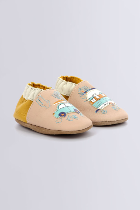 Vintage Rest - Chaussons beige et jaune pour garçon de la marque Robeez  - Kids & Co © Officiel Vintage Rest - Chaussons beige et jaune pour garçon de la marque Robeez  - Kids & Co © Officiel