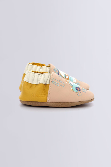 Vintage Rest - Chaussons beige et jaune pour garçon de la marque Robeez  - Kids & Co © Officiel